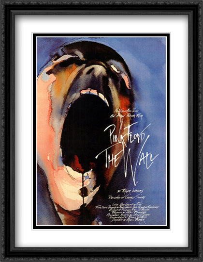 Pink Floyd: The Wall 28x36 Black Ornate Wood Framed Movie Poster with Double Matting