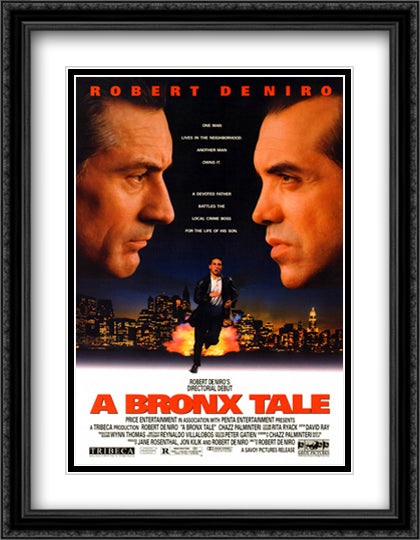 A Bronx Tale 28x36 Black Ornate Wood Framed Movie Poster with Double Matting