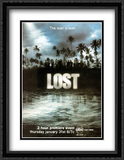 Lost 28x36 Black Ornate Wood Framed Movie Poster with Double Matting