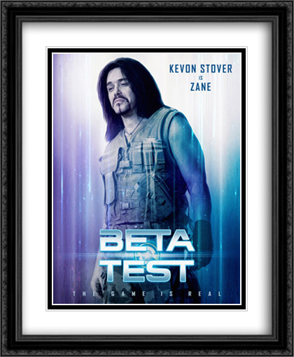 Beta Test 28x34 Black Ornate Wood Framed Movie Poster with Double Matting