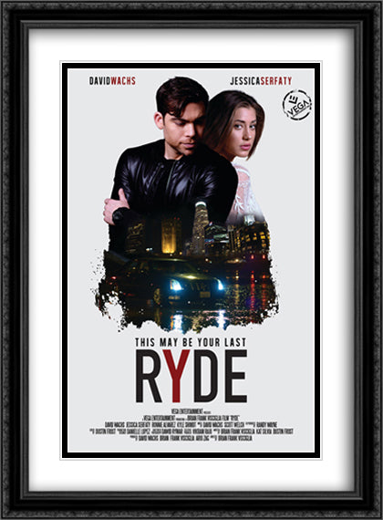Ryde 28x38 Black Ornate Wood Framed Movie Poster with Double Matting