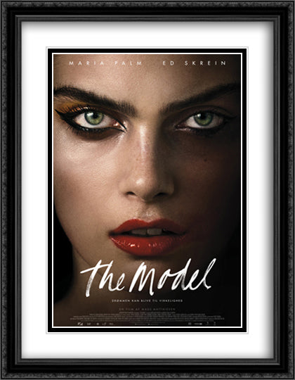 The Model 28x36 Black Ornate Wood Framed Movie Poster with Double Matting