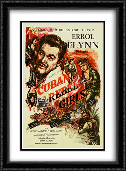 Cuban Rebel Girls 28x38 Black Ornate Wood Framed Movie Poster with Double Matting