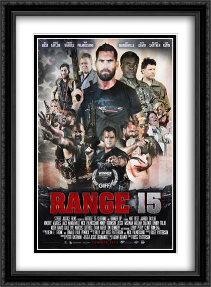 Range 15 28x38 Black Ornate Wood Framed Movie Poster with Double Matting