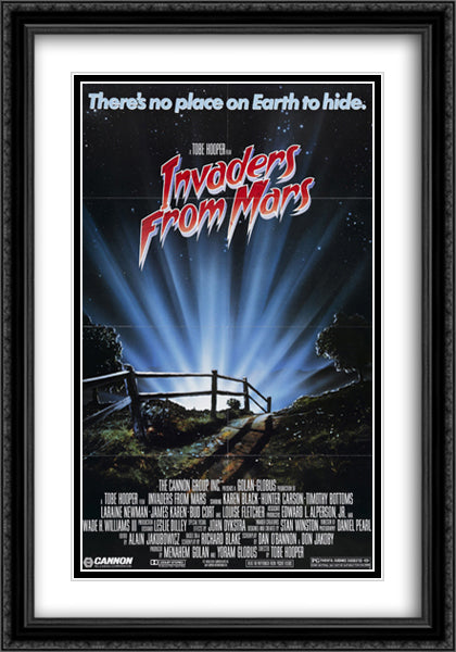 Invaders from Mars 28x40 Black Ornate Wood Framed Movie Poster with Double Matting