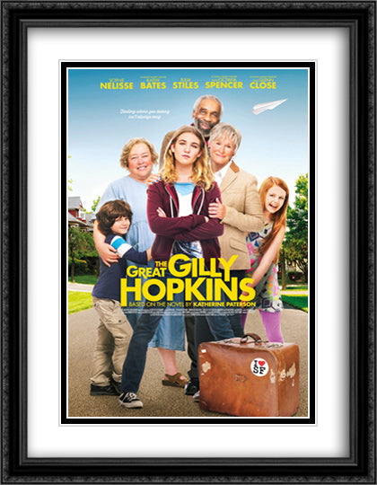 The Great Gilly Hopkins 28x36 Black Ornate Wood Framed Movie Poster with Double Matting