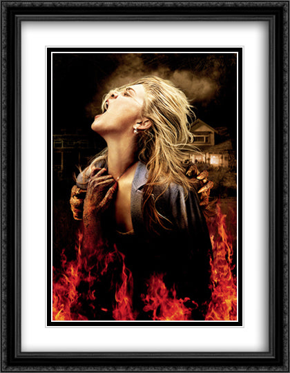 Drag Me to Hell 28x36 Black Ornate Wood Framed Movie Poster with Double Matting