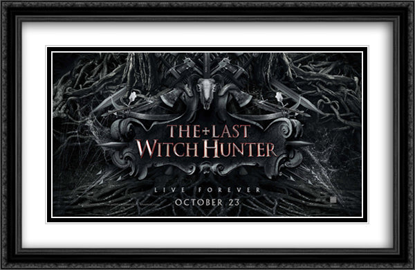 The Last Witch Hunter 40x26 Black Ornate Wood Framed Movie Poster with Double Matting