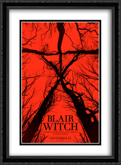 Blair Witch 28x38 Black Ornate Wood Framed Movie Poster with Double Matting