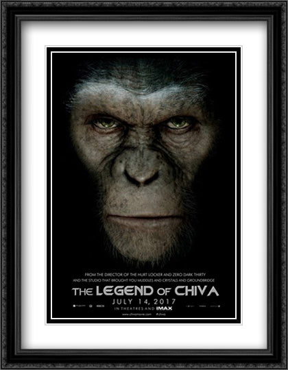 The Legend of Chiva 28x36 Black Ornate Wood Framed Movie Poster with Double Matting