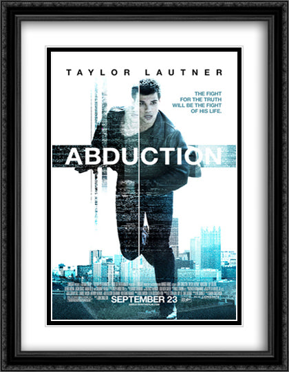 Abduction 28x36 Black Ornate Wood Framed Movie Poster with Double Matting
