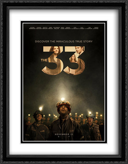 The 33 28x36 Black Ornate Wood Framed Movie Poster with Double Matting