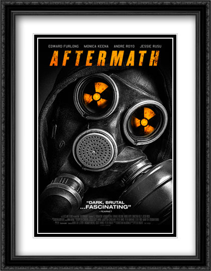 Aftermath 28x36 Black Ornate Wood Framed Movie Poster with Double Matting
