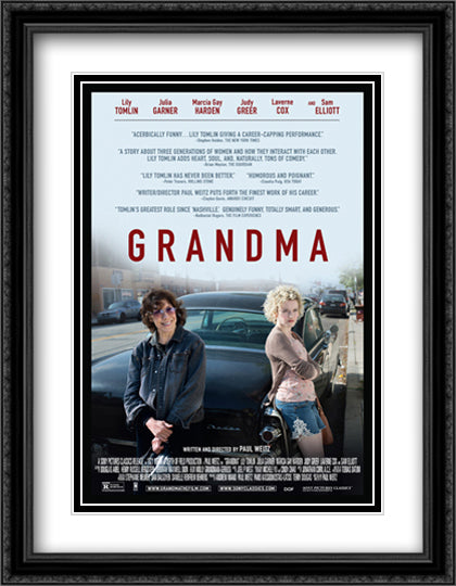 Grandma 28x36 Black Ornate Wood Framed Movie Poster with Double Matting