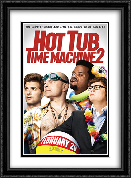 Hot Tub Time Machine 2 28x38 Black Ornate Wood Framed Movie Poster with Double Matting