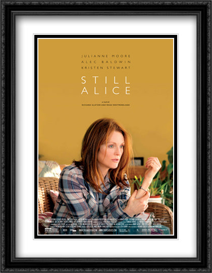 Still Alice 28x36 Black Ornate Wood Framed Movie Poster with Double Matting