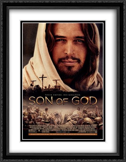 Son of God 28x36 Black Ornate Wood Framed Movie Poster with Double Matting