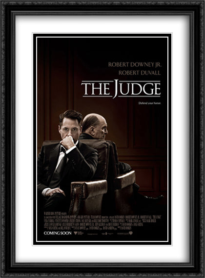 The Judge 28x38 Black Ornate Wood Framed Movie Poster with Double Matting