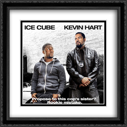 Ride Along 28x28 Black Ornate Wood Framed Movie Poster with Double Matting