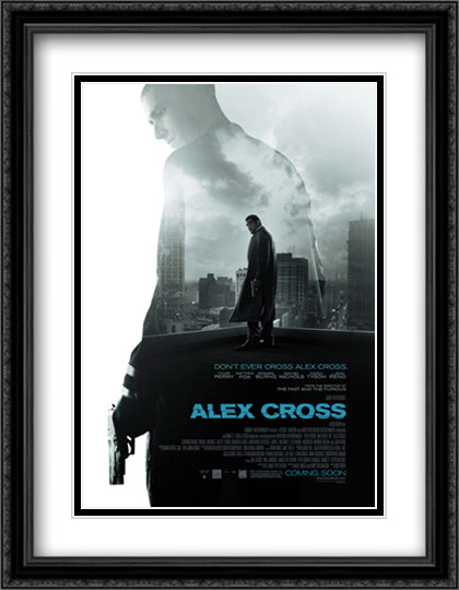Alex Cross 28x36 Black Ornate Wood Framed Movie Poster with Double Matting