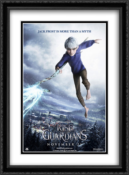 Rise of the Guardians 28x38 Black Ornate Wood Framed Movie Poster with Double Matting