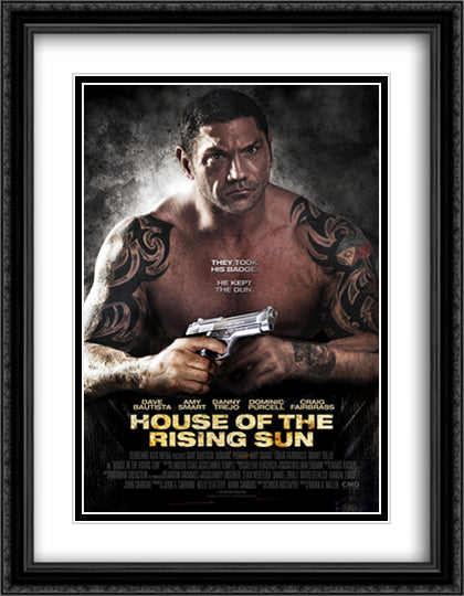 House of the Rising Sun 28x36 Black Ornate Wood Framed Movie Poster with Double Matting