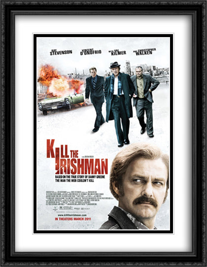 Kill the Irishman 28x36 Black Ornate Wood Framed Movie Poster with Double Matting