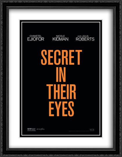 Secret in Their Eyes 28x36 Black Ornate Wood Framed Movie Poster with Double Matting