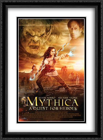 Mythica 28x38 Black Ornate Wood Framed Movie Poster with Double Matting