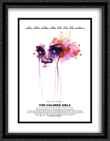 For Colored Girls 28x36 Black Ornate Wood Framed Movie Poster with Double Matting