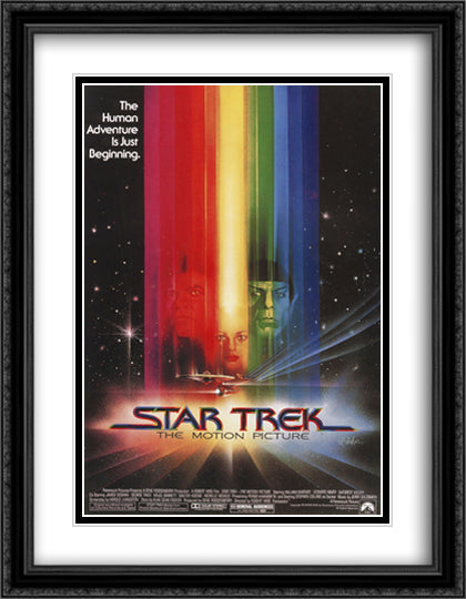 Star Trek 28x36 Black Ornate Wood Framed Movie Poster with Double Matting