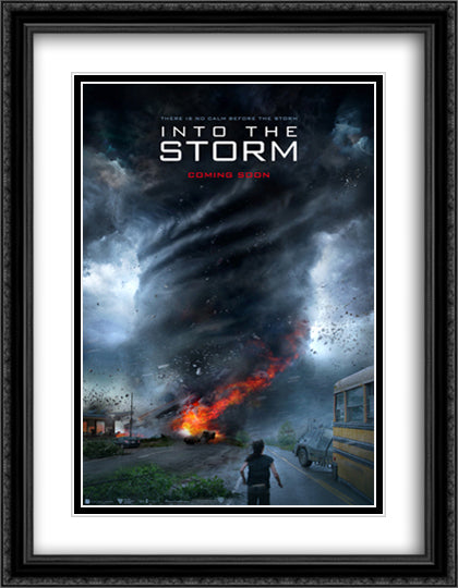 Into the Storm 28x36 Black Ornate Wood Framed Movie Poster with Double Matting