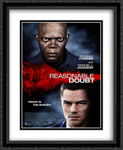 Reasonable Doubt 28x34 Black Ornate Wood Framed Movie Poster with Double Matting