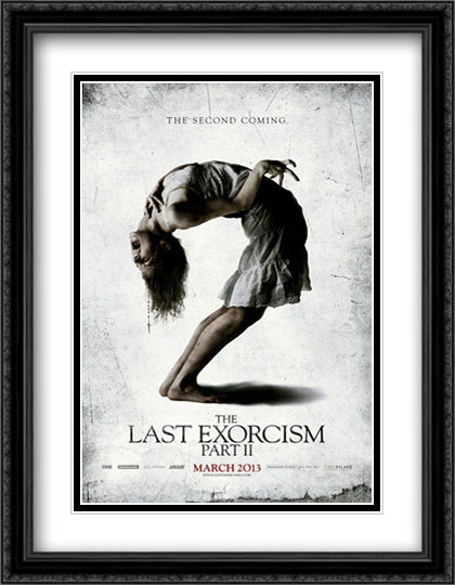 The Last Exorcism Part II 28x36 Black Ornate Wood Framed Movie Poster with Double Matting