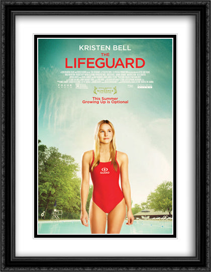 The Lifeguard 28x36 Black Ornate Wood Framed Movie Poster with Double Matting
