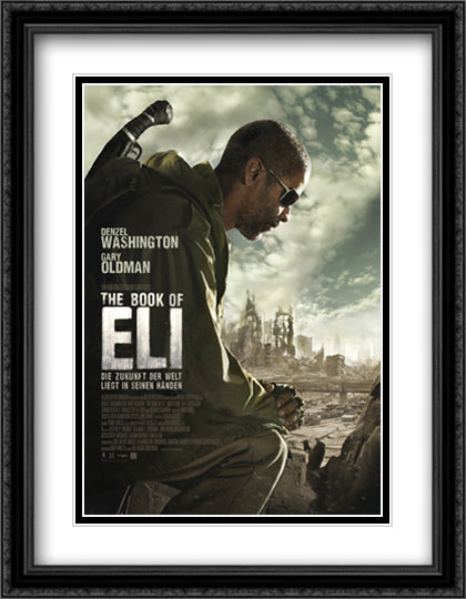 The Book of Eli 28x36 Black Ornate Wood Framed Movie Poster with Double Matting