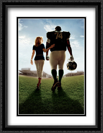 The Blind Side 28x36 Black Ornate Wood Framed Movie Poster with Double Matting