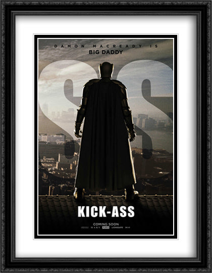 Kick Ass 28x36 Black Ornate Wood Framed Movie Poster with Double Matting