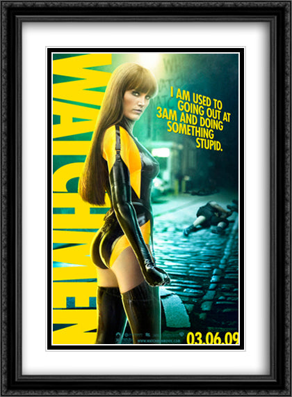 Watchmen 28x38 Black Ornate Wood Framed Movie Poster with Double Matting