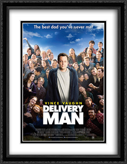 Delivery Man 28x36 Black Ornate Wood Framed Movie Poster with Double Matting