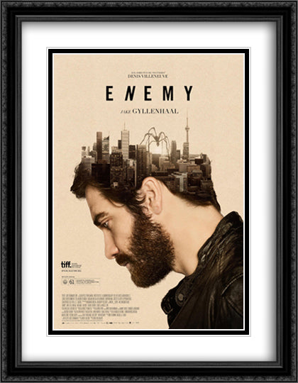 Enemy 28x36 Black Ornate Wood Framed Movie Poster with Double Matting