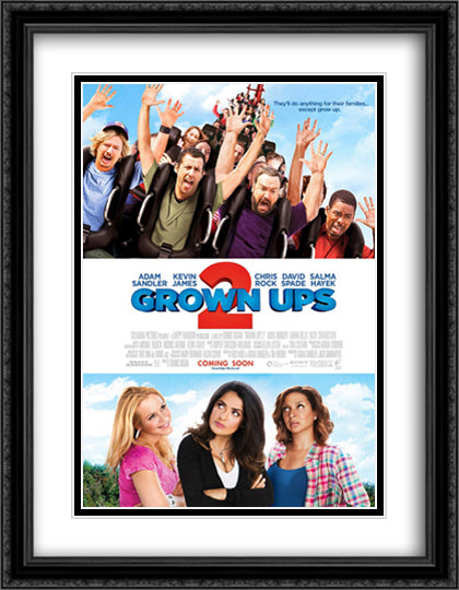 Grown Ups 2 28x36 Black Ornate Wood Framed Movie Poster with Double Matting