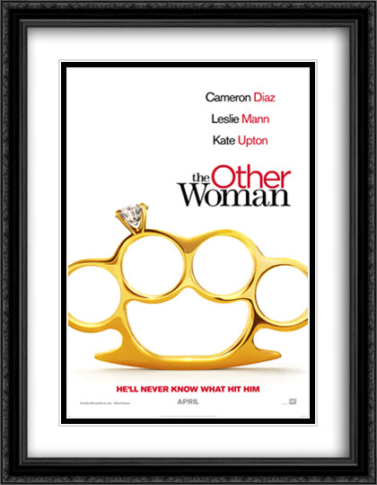 The Other Woman 28x36 Black Ornate Wood Framed Movie Poster with Double Matting