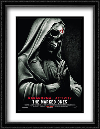 Paranormal Activity The Marked Ones 28x36 Black Ornate Wood Framed Movie Poster with Double Matting