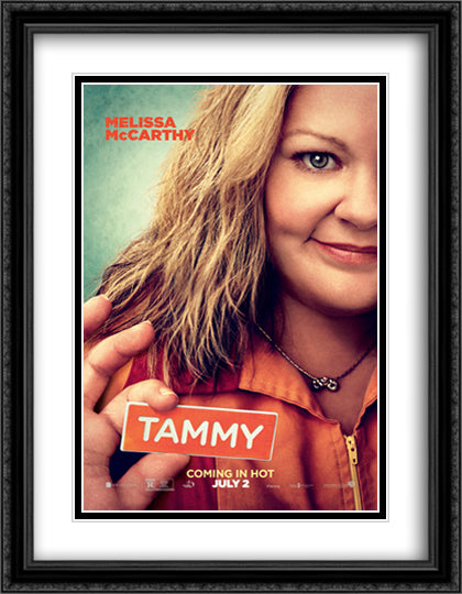 Tammy 28x36 Black Ornate Wood Framed Movie Poster with Double Matting