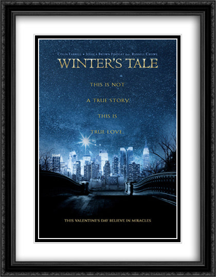 Winter's Tale 28x36 Black Ornate Wood Framed Movie Poster with Double Matting