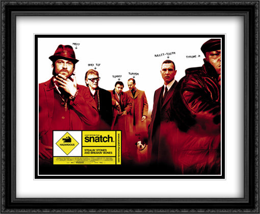 Snatch 34x28 Black Ornate Wood Framed Movie Poster with Double Matting