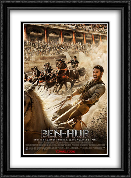 Ben Hur 28x38 Black Ornate Wood Framed Movie Poster with Double Matting