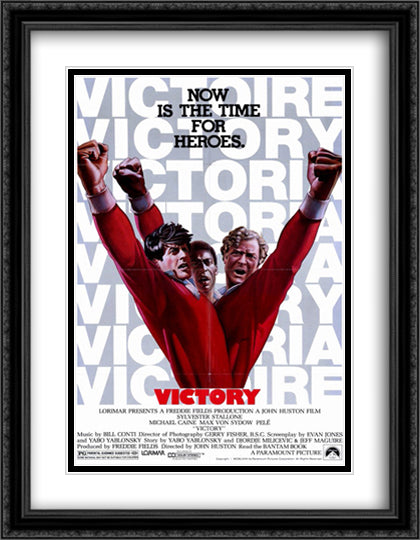 Victory 28x36 Black Ornate Wood Framed Movie Poster with Double Matting