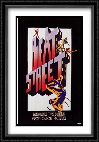Beat Street 28x40 Black Ornate Wood Framed Movie Poster with Double Matting